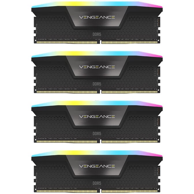Corsair Vengeance RGB DDR5-6200 RAM, CL32, XMP - 64 GB Quad-Kit, schwarz image number 2