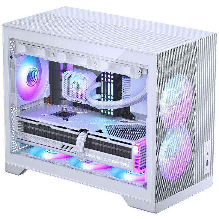 Phanteks XT M3 PC Case, Mini Case, mATX, Tempered Glass - White image number 3