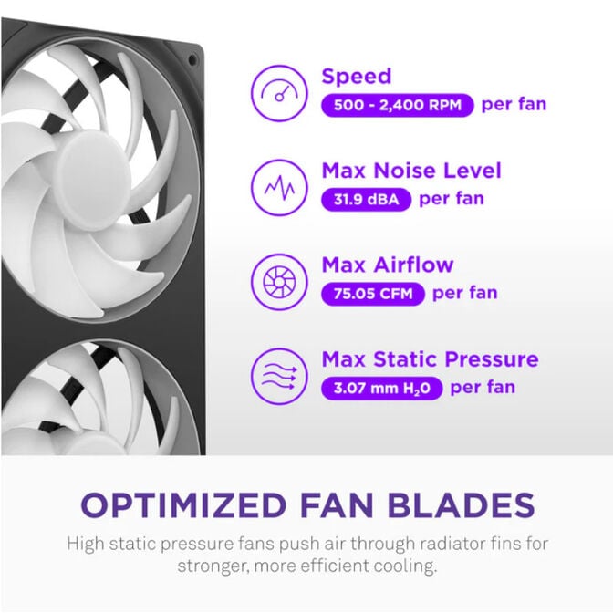NZXT Kraken Core 360 RGB AiO Wasserk&uuml;hlung - 360mm, schwarz image number 4