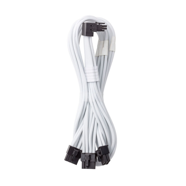 CableMod C-Series Pro Connection Cable - Variant A, 90°, 16-Pin to 3x 8-Pin PCIe, white image number 0