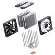 Jonsbo CA80 CPU Cooler, Dual-Tower, 2 x 120mm, PWM, RGB - black image number null