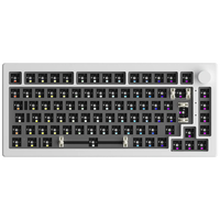 AKKO 5075B Via Barebone Gaming Tastatur, 75% - ANSI, Moon White