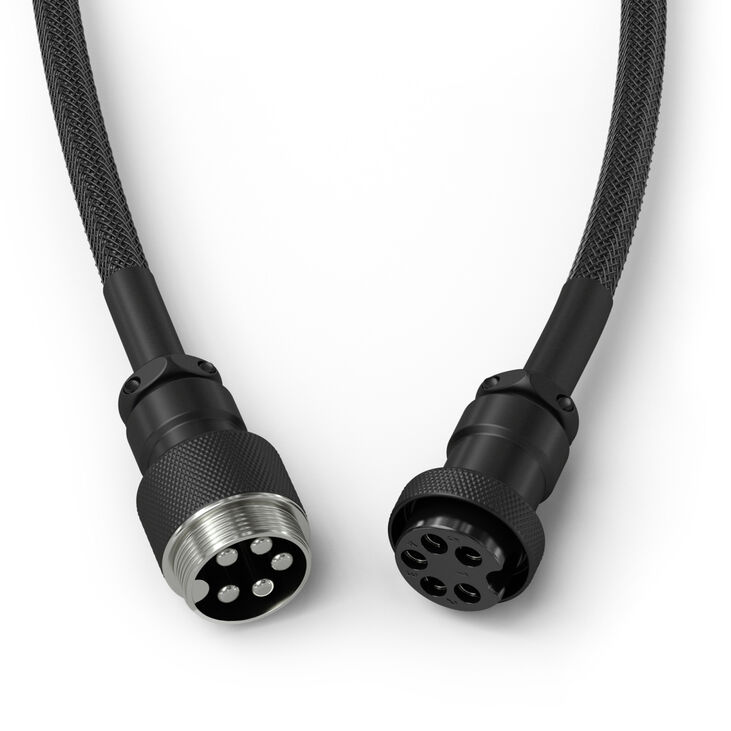 Glorious GMMK Coiled Cable Phantom Black, Spiralkabel, USB-C/USB-A - schwarz image number 3