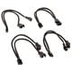 Akasa PWM Lüftersplitter, 4er Pack - schwarz
