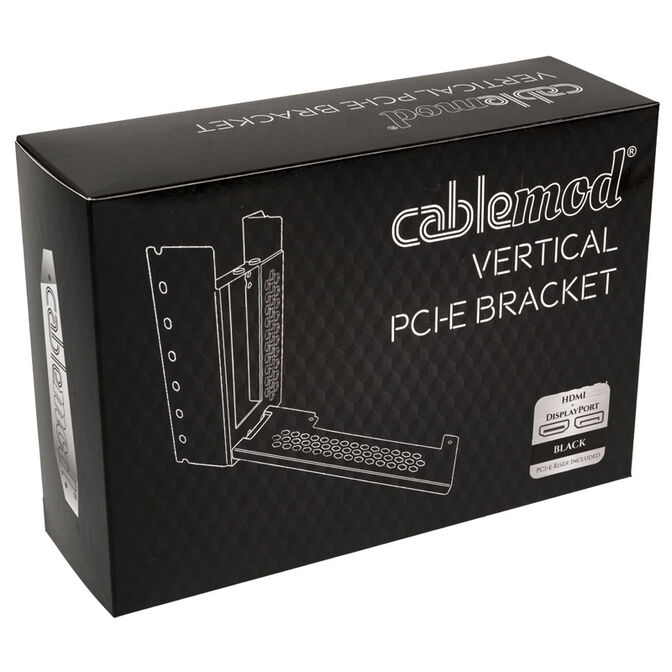 CableMod vertikale Grafikkartenhalterung mit PCIe x16 Riser Kabel, 1x DisplayPort, 1x HDMI - schwarz image number 6