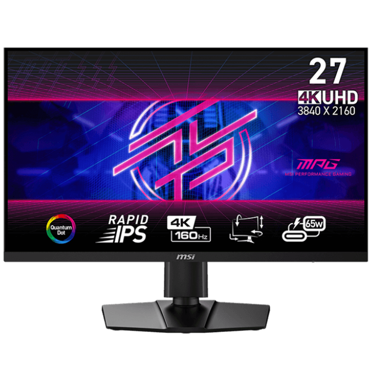 MSI MPG 274URFDE QD, 27 inch Gaming Monitor, 160Hz, UHD, IPS, Adaptive Sync image number 1