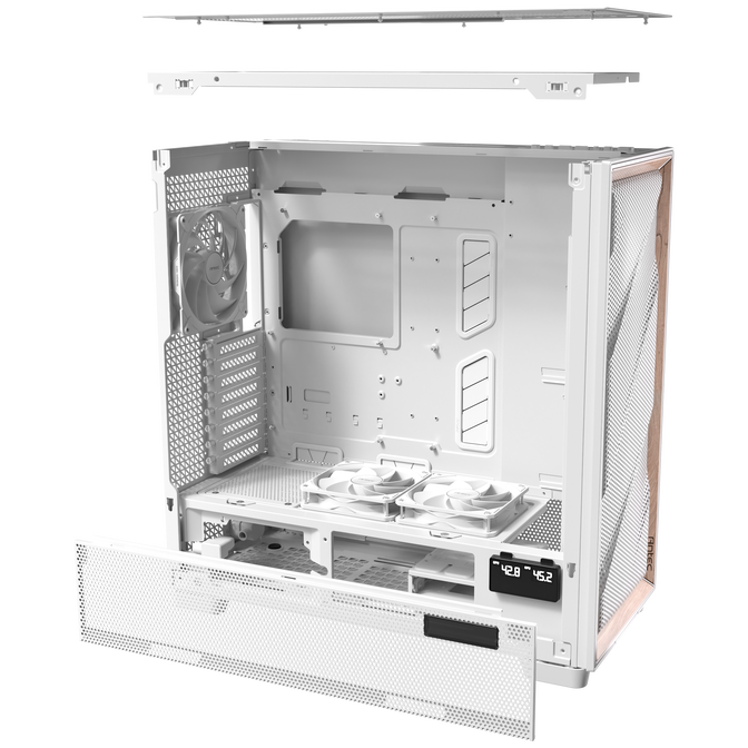 Antec Flux Pro PC Case, full tower, E-ATX, tempered glass &ndash; white image number 20