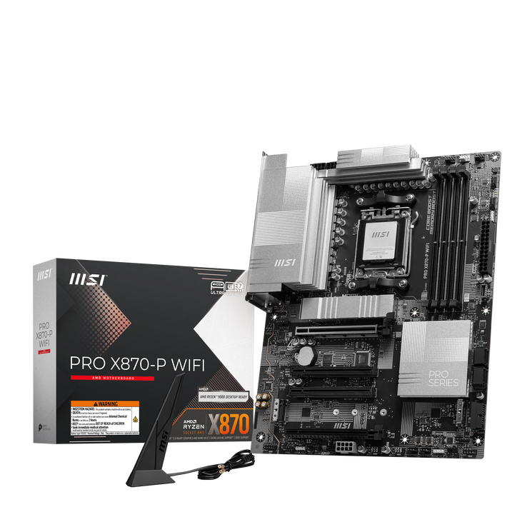 MSI Pro X870-P WiFi Mainboard, Sockel AM5, AMD X870, ATX, DDR5 image number 0