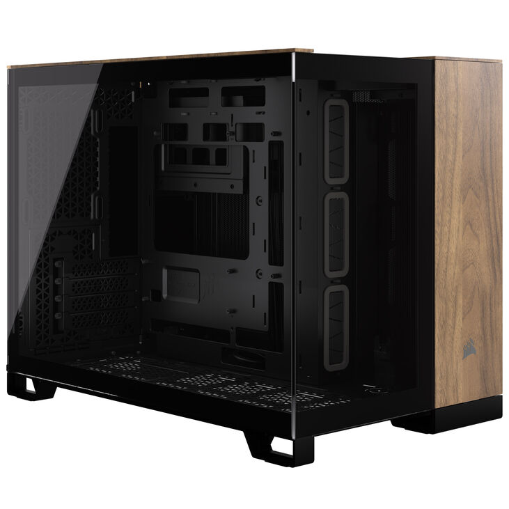 Corsair2500XMicro-ATXCase,TemperedGlass-black/walnutwood