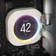 Corsair Hydro X Series XC7 RGB Elite LCD CPU Wasserblock LGA 1700, AM4 / AM5 - wei&szlig; image number null