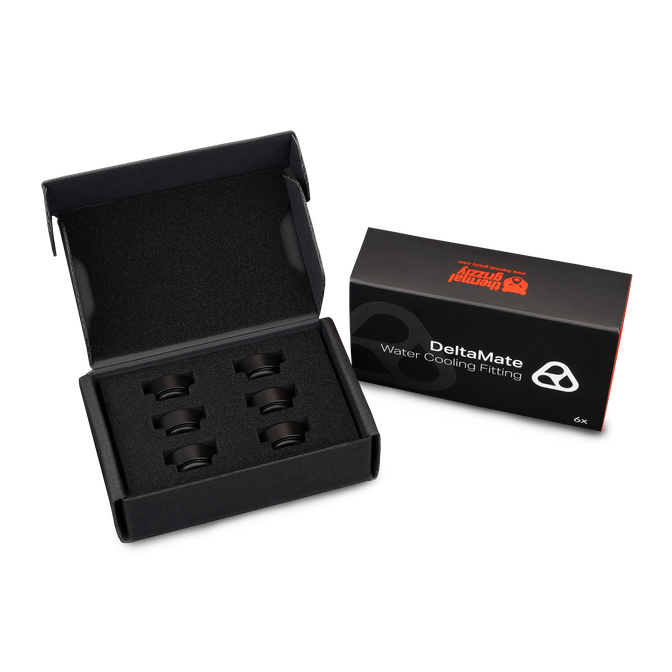 Thermal Grizzly DeltaMate Extender Fitting - MF7, black, pack of 6 image number 2