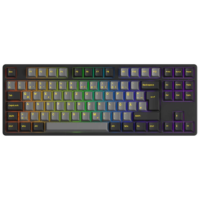 AKKO Black & Gold 5087S Gaming Tastatur, RGB &ndash; Akko V3 Cream Yellow Pro Switches, ISO DE, schwarz & gold image number 0