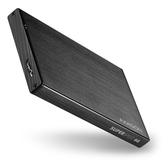 AXAGON EE25-XA6 external 2.5" enclosure, USB3.0 / SATA 6G, aluminium - black image number 0
