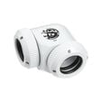 Bitspower Multi-Link Adapter 90 Degree 12mm OD to 12mm OD Hardtube - white image number null