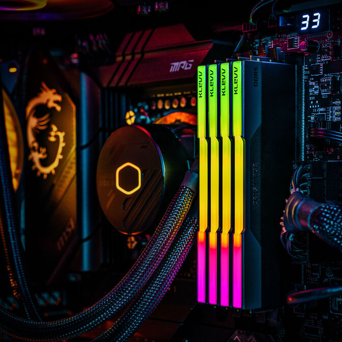 KLEVV CRAS V RGB DDR5-6000 RAM, CL30, XMP 3.0, EXPO - 32 GB Dual-Kit, schwarz image number 13