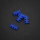 King Mod Service 6-Slot Kabelkamm 3mm klein - blau - 5er Set
