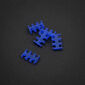 King Mod Service 6-Slot Kabelkamm 3mm klein - blau - 5er Set