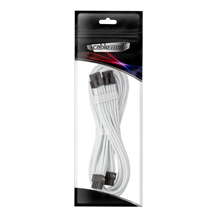 CableMod C-Series Pro ModMesh Bridged Anschlusskabel - 8+8-Pin PCIe, weiß, 60cm image number 1