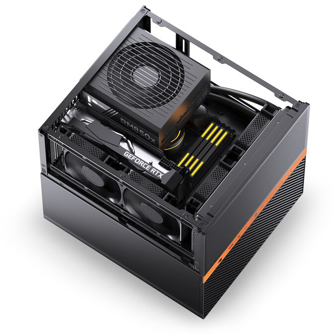 Jonsbo N6 NAS Case, Cube Case, mATX, Steel/Mesh - Black image number 11