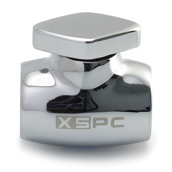 XSPC G1/4 Kugelhahn - Messing, Silber-Chrome image number 1