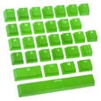 Ducky Rubber Keycap Set, 31 Tasten, Double-Shot, gummiert, f&uuml;r Backlight - gr&uuml;n image number null