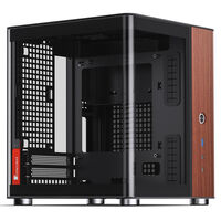 Jonsbo TK-0 PC Geh&auml;use, Mini-Tower, Mini-ITX, Tempered Glass, Holz - schwarz