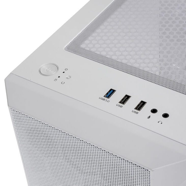 SilverStone Fara H1M Micro-ATX Gehäuse, Tempered Glass - weiß image number 4
