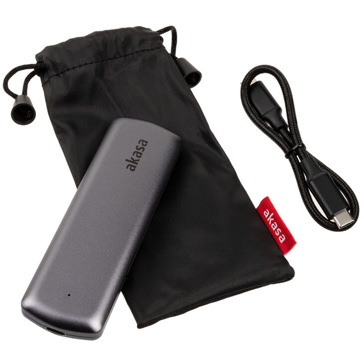 Akasa Portable M.2 SATA/NVMe SSD auf USB-C 3.2 Gen 2 image number 3
