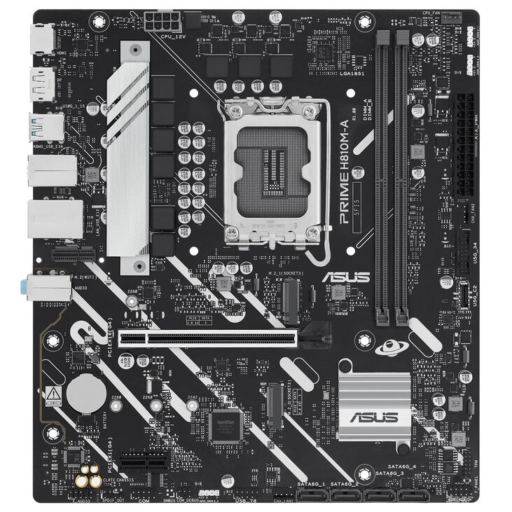 ASUS Prime B810M-A-CSM Mainboard, Sockel LGA 1851, Intel H810, mATX, DDR5 image number 2