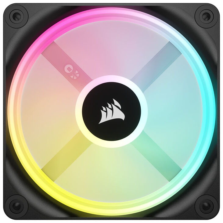 Corsair iCUE LINK QX120 RGB Series, PWM Lüfter, 3er Pack inkl. RGB-Controller - 120mm, schwarz, Star image number 3