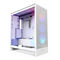 NZXT H7 Flow RGB PC Case, Mid Tower, E-ATX, RGB, Tempered Glass - White