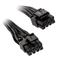 SilverStone 8 Pin ATX zu 4+4 Pin Kabel 350mm - schwarz