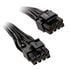 SilverStone 8 Pin ATX zu 4+4 Pin Kabel 350mm - schwarz image number null