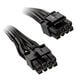SilverStone 8 Pin ATX zu 4+4 Pin Kabel 350mm - schwarz