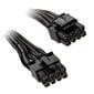 SilverStone 8 Pin ATX zu 4+4 Pin Kabel 350mm - schwarz