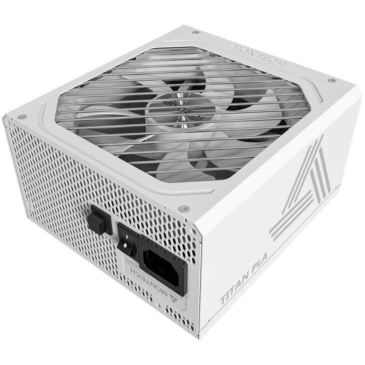 Montech Titan PLA 850W, 80 PLUS & Cybenetics Platinum, modular, PCIe 5.1 - 850 watts, white image number 0