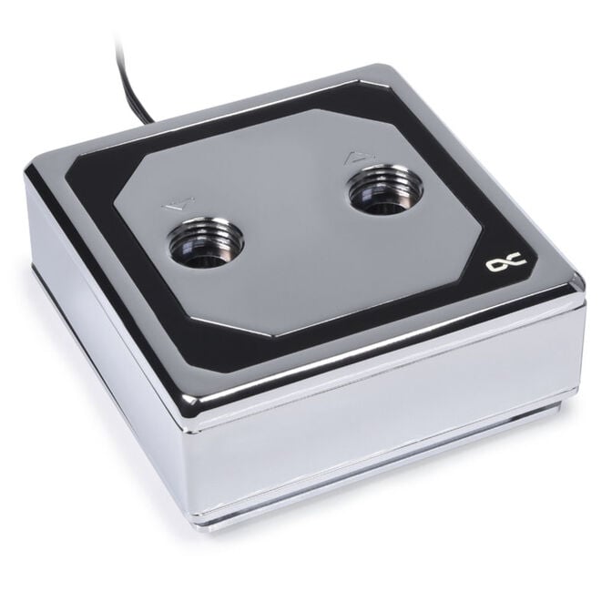 Alphacool Eisblock XPX Aurora Edge CPU-K&uuml;hler - Messing Chrome Digital RGB image number 1