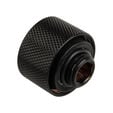 Alphacool HT fitting straight G1/4 inch female thread to 16mm OD hard tube - knurled, black image number null