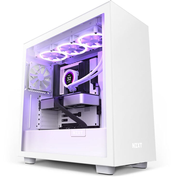 NZXT H7 PC Case, Mid Tower - White image number 5