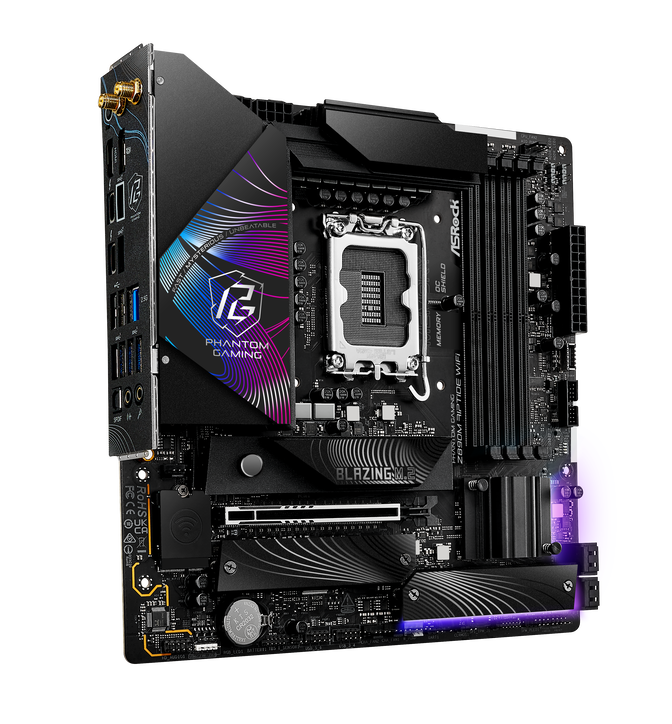 ASRock Z890M RIPTIDE WiFi motherboard, socket LGA 1851, Intel Z890, Micro-ATX, DDR5 image number 1
