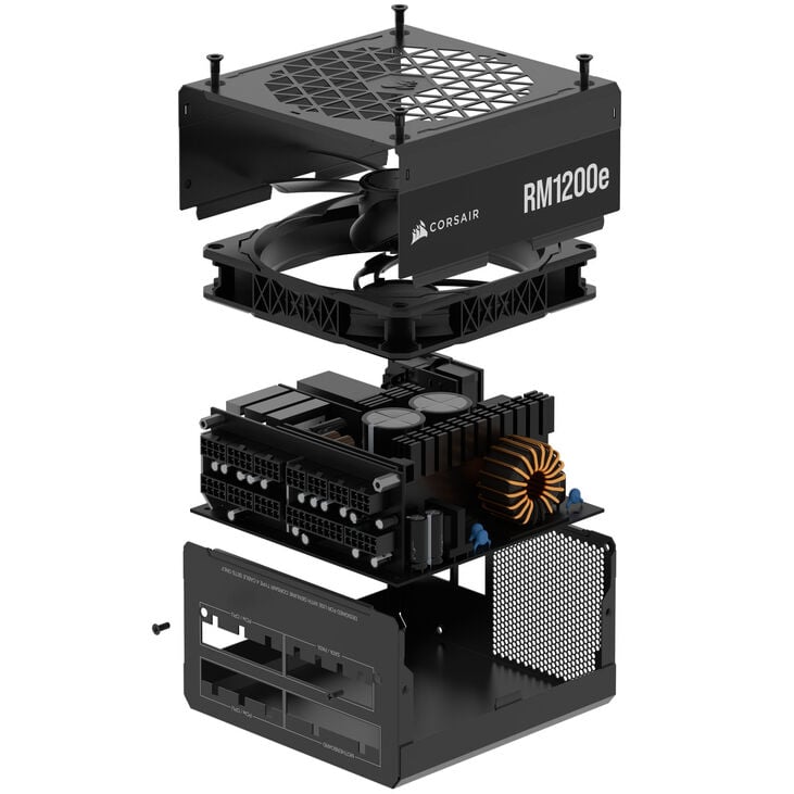 Corsair RMe Series RM1200e 80 PLUS Gold Netzteil, modular, ATX 3.1, PCIe 5.1 - 1.200 Watt, schwarz image number 6