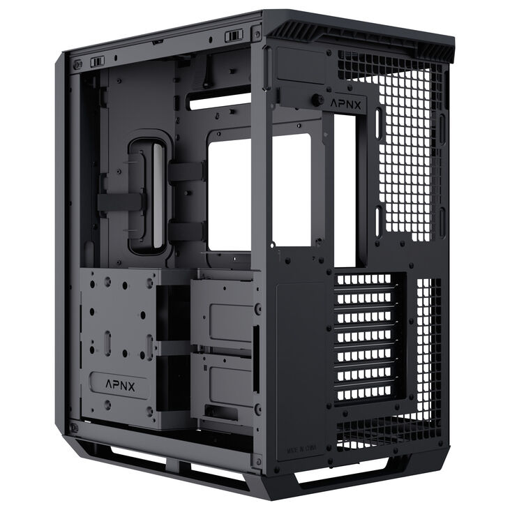 APNX V1 PC-Gehäuse, Midi-Tower, ATX, Tempered Glass - Holz, schwarz image number 10
