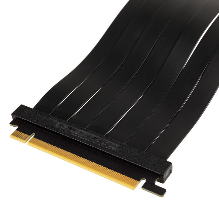 PHANTEKS PCIe x16 Riser Flachband-Kabel, 90 Grad, 22cm - schwarz image number 2