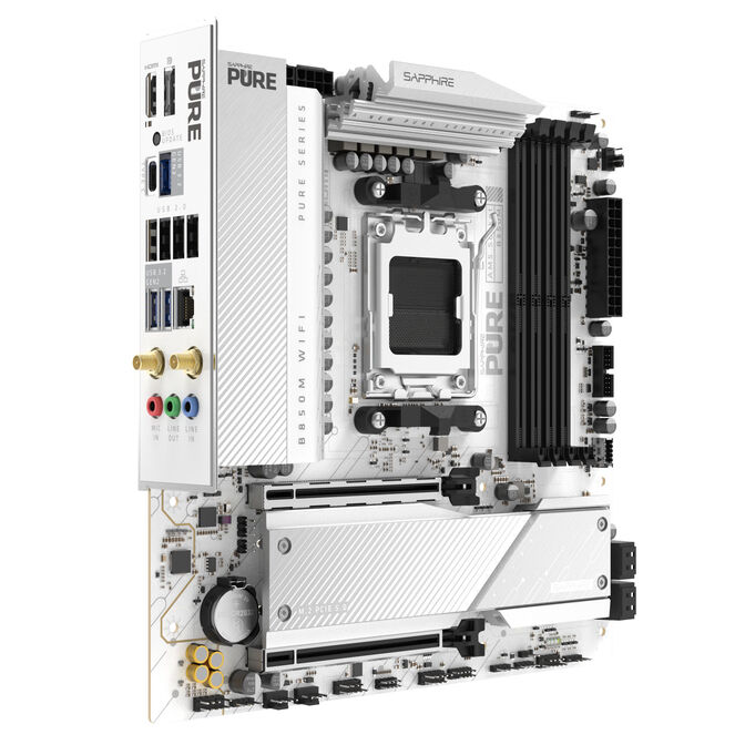 Sapphire Pure B850M WiFi Mainboard, Sockel AM5, AMD B850, mATX, DDR5 image number 1