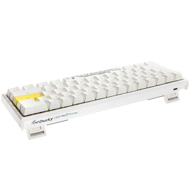 Ducky One 2 Pro Mini White Edition Gaming Tastatur, RGB LED - Gateron Yellow (US) image number 2