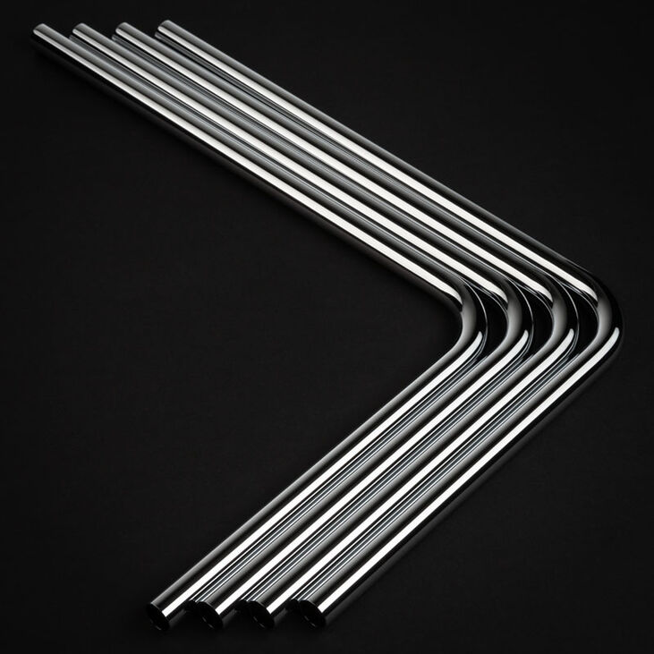 Bitspower Brass Hardtube 14mm OD, 220x300mm, 90 Degree - 4-Pack, silver image number 1