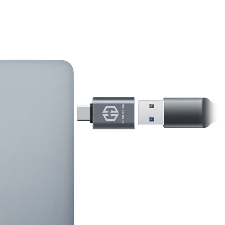 Grey USB-C to USB-A Adapter image number 2