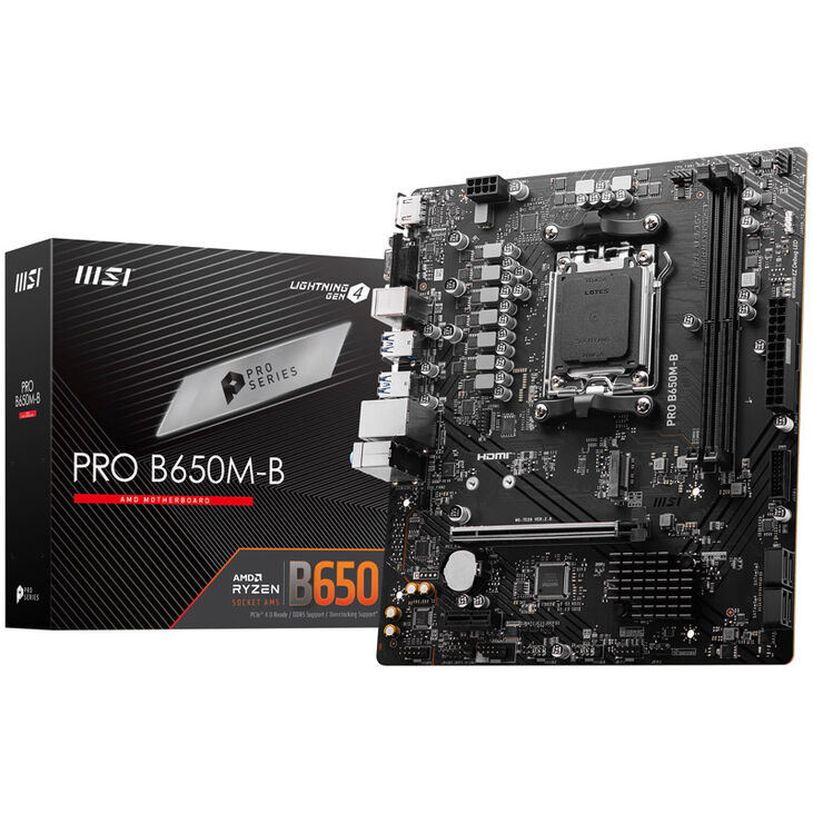MSI Pro B650M-B, Sockel AM5, AMD B650M, Micro-ATX - DDR5 image number 0