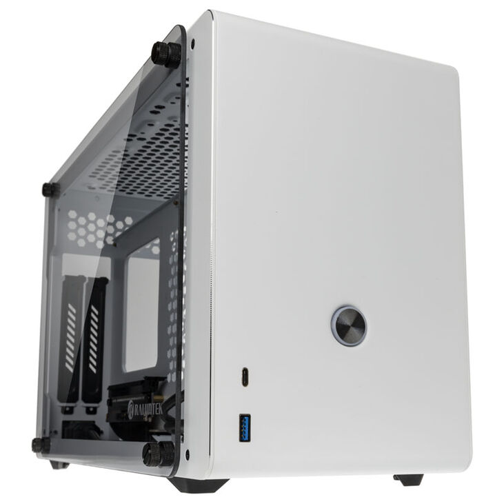 Raijintek Ophion Mini-ITX Gehäuse, Tempered Glass - weiß image number 0