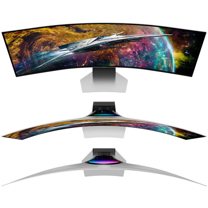 Samsung Odyssey OLED G9 G95SC, 49 inch Curved Gaming Monitor, 240 Hz, OLED, FreeSync image number 4